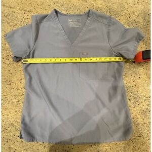 Figs Catarina One Pocket Scrub Top Women Gray, Size L